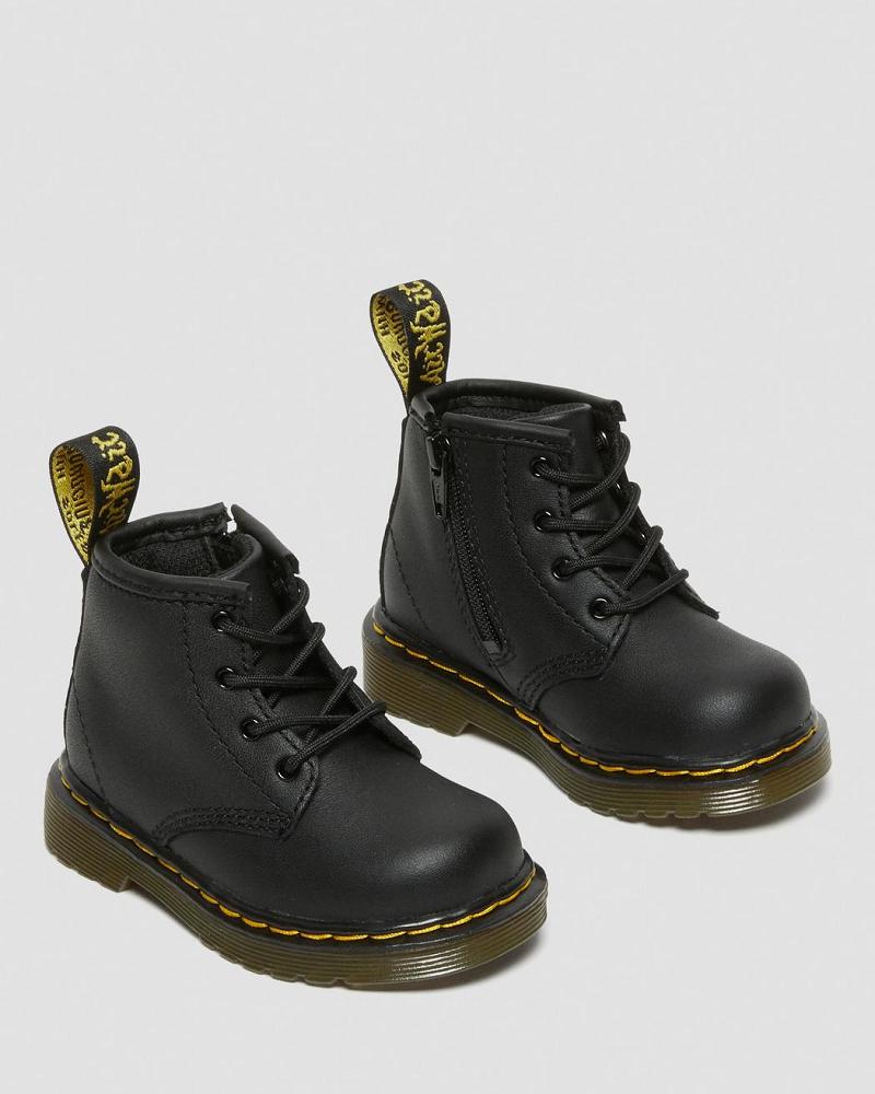 Dr Martens Infant 1460 Softy T Læder Snørestøvler Børn Sort | DK 672JPQ